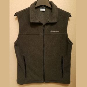 Columbia Men's Size M Dark Gray Full Zip Fleece Ve